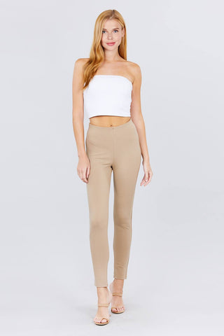 Waist Elastic Band Ponte Pants Look Up Deals