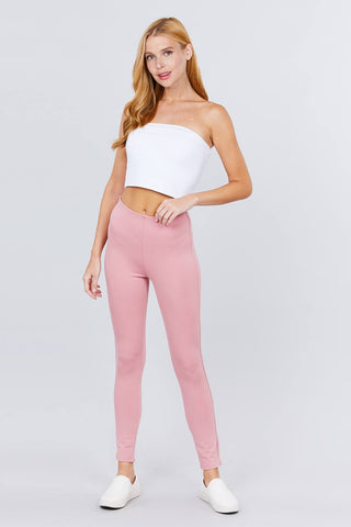 Waist Elastic Band Ponte Pants Look Up Deals