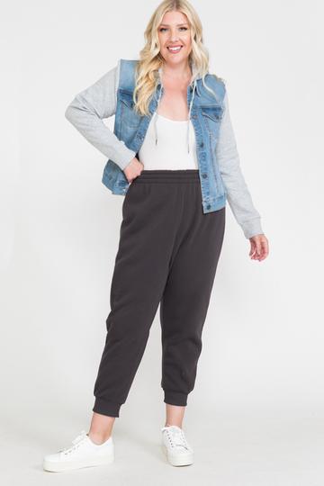 Waistband Solid Jogger Pants Look Up Deals