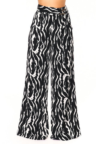 Woven Print Fashion Pants Look Up Deals