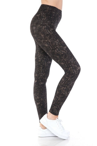 Yoga Style Banded Lined Multi Printed Knit Legging With High Waist Look Up Deals