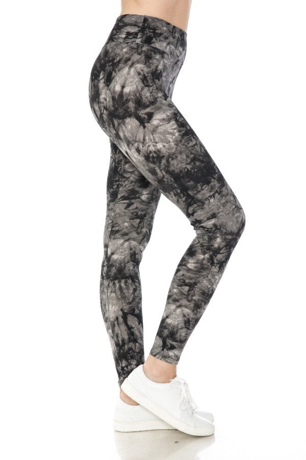 Yoga Style Banded Lined Multi Printed Knit Legging With High Waist Look Up Deals