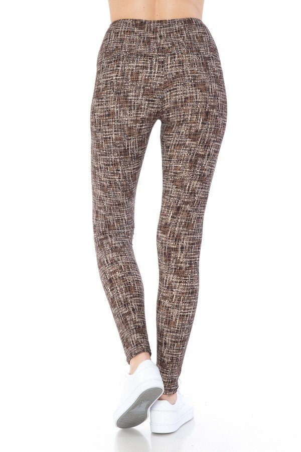 Yoga Style Banded Lined Multi Printed Knit Legging With High Waist Look Up Deals