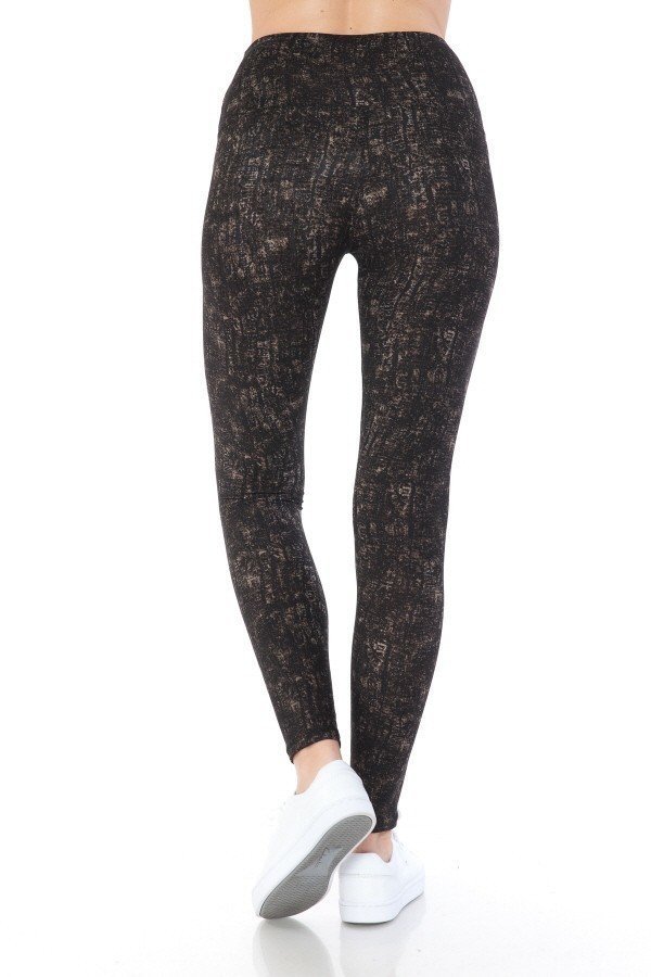 Yoga Style Banded Lined Multi Printed Knit Legging With High Waist Look Up Deals