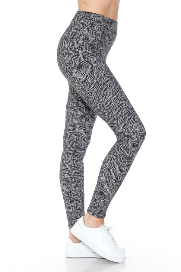 Yoga Style Banded Lined Multi Printed Knit Legging With High Waist Look Up Deals